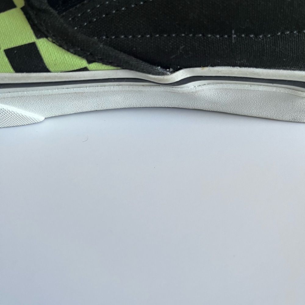 Vans Classic Slip-On Glow Checkerboard Black/Green - Picture 6 of 16